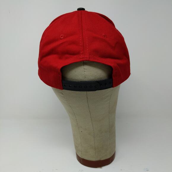 Marvel Deadpool Flat Bill Snapback Hat Embroidered Logo Spell Out Red Black - Picture 7 of 10